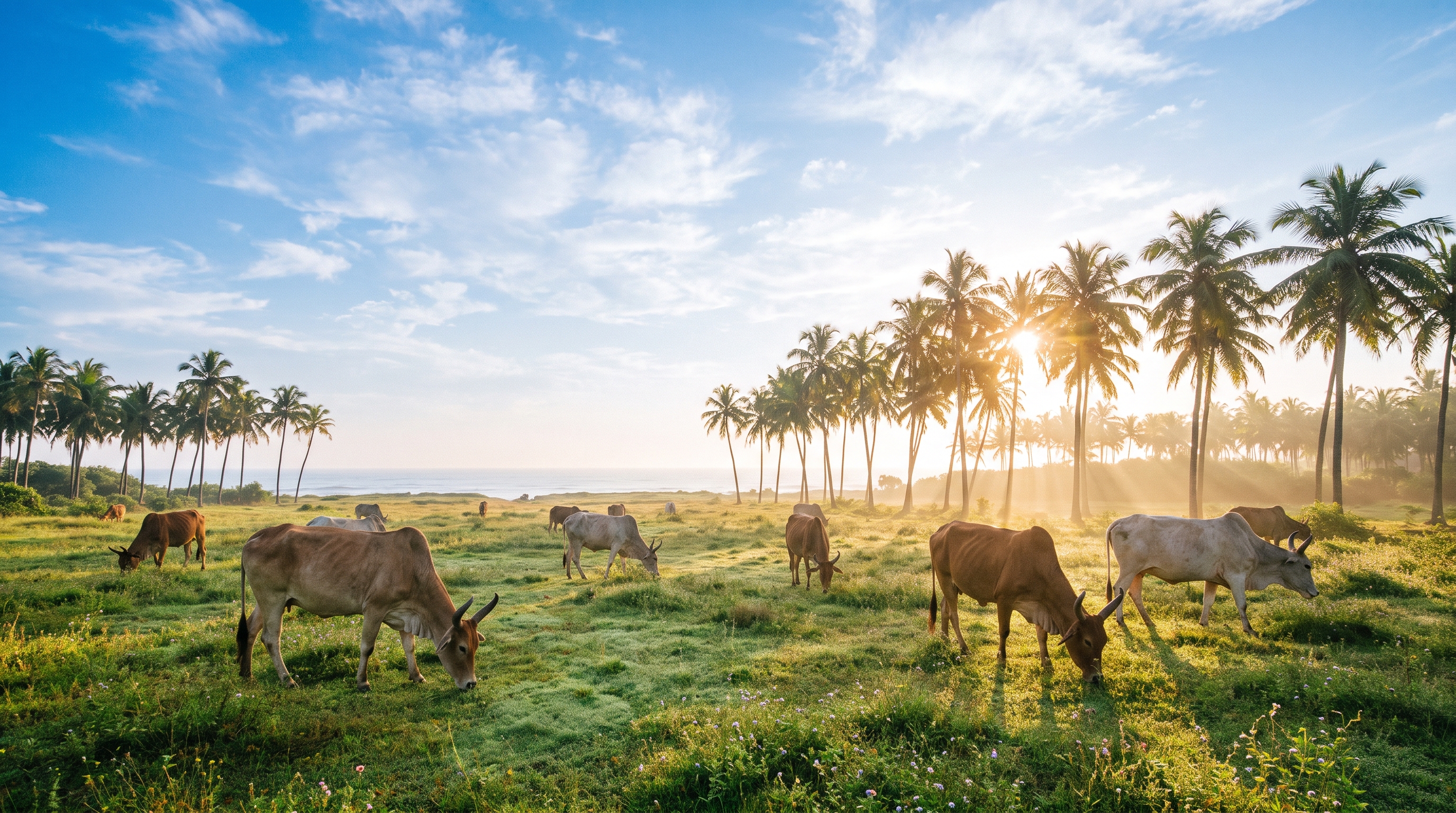 Cows grazing on pasture land