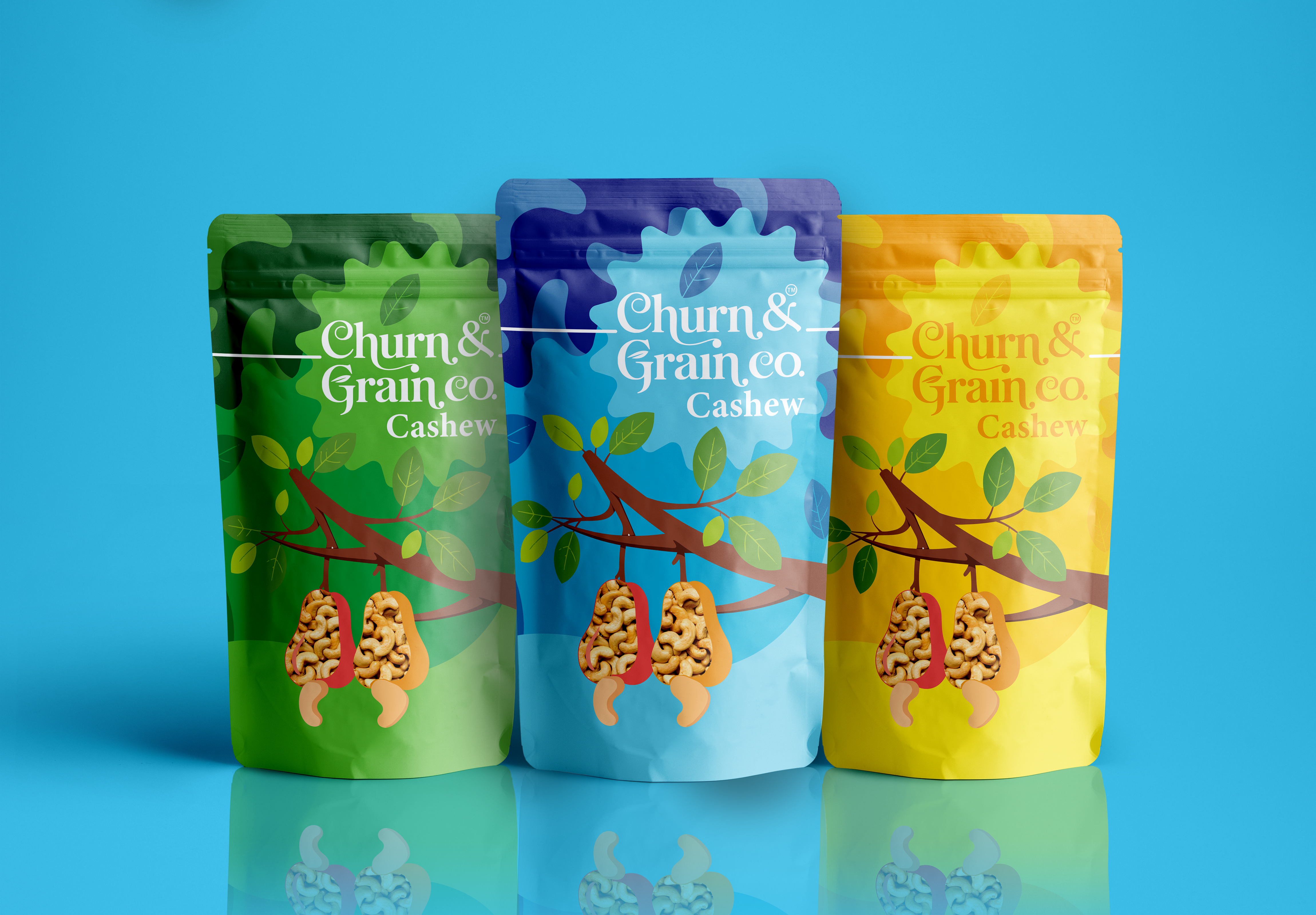 Plastic pouch packaging mockup